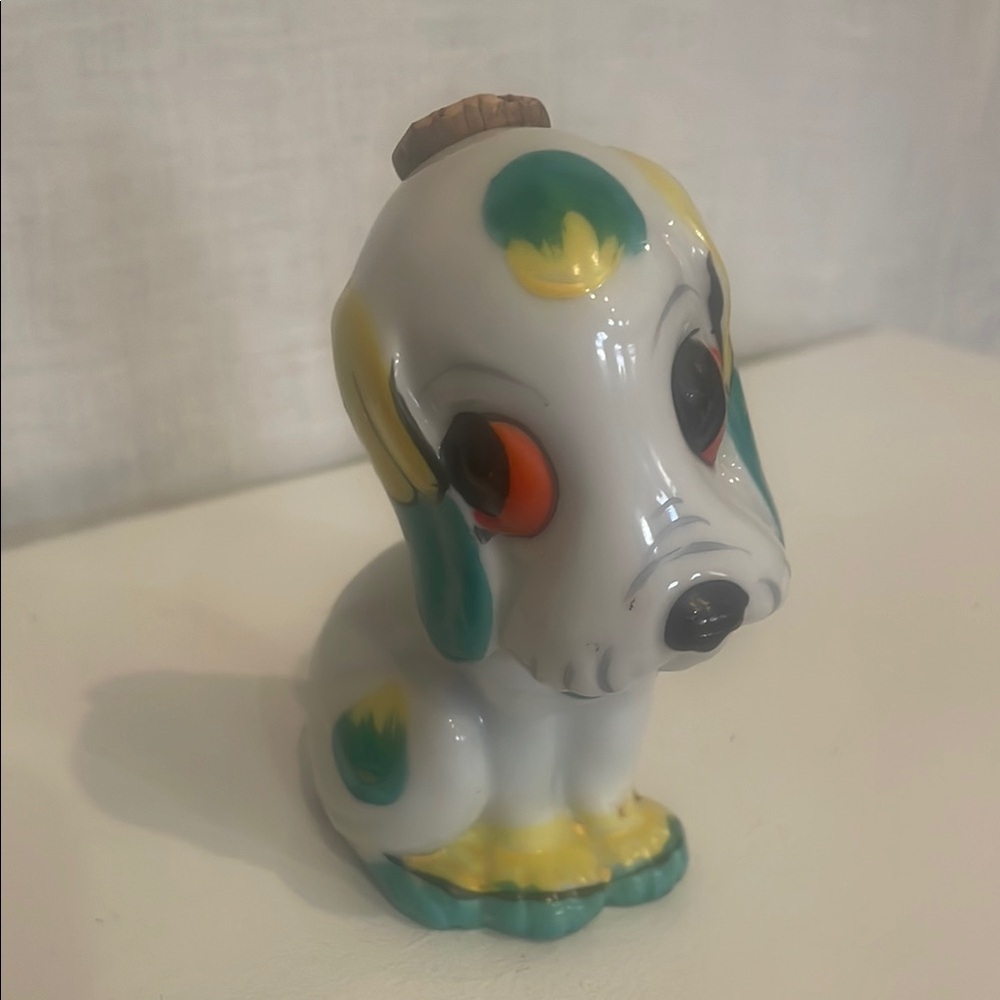 Colorful Ceramic Dog Figurine